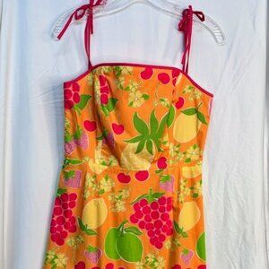 Rare Vintage Lilly Pulitzer Fruit Print Shift Dress – Size 6